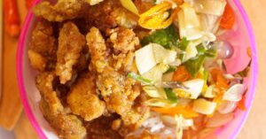 Crispy Oven-“Fried” Chicken Salad with Honey-Mustard Yogurt Dressing Recipe